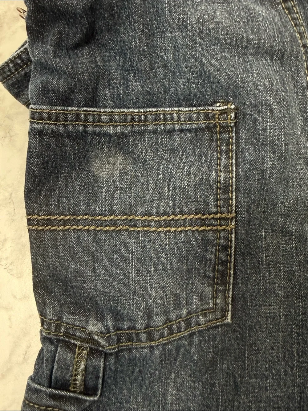 Classic Denim flannel lined Overalls Dark Blue   - Osh Kosh